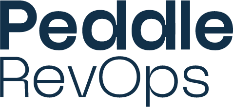 Peddle RevOps Stacked Ocean Blue Logo